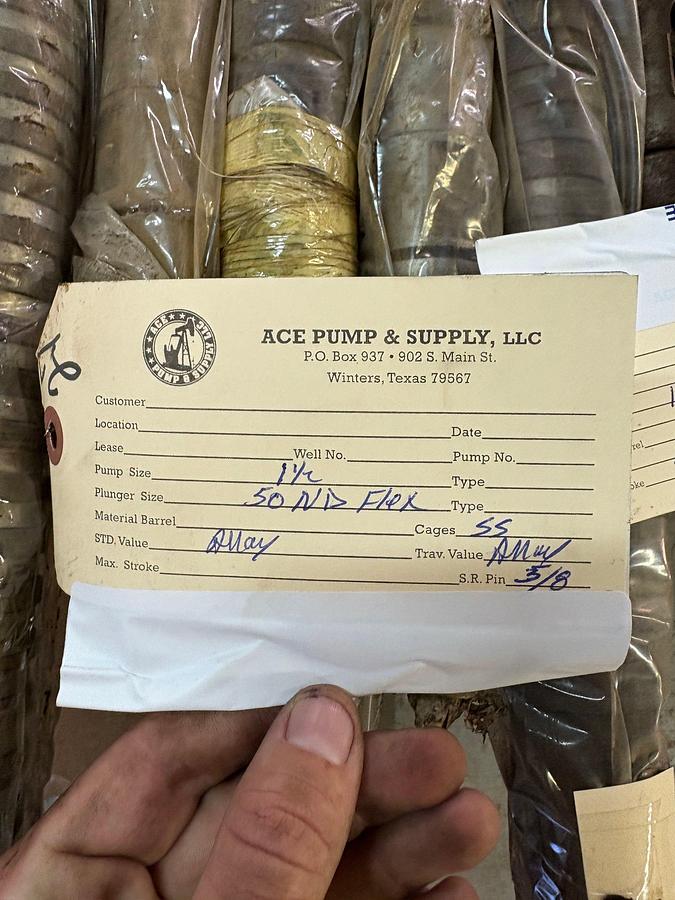 Used 1-1/2” tubing pump 50ND FLEX-SS/ STAND VALVE