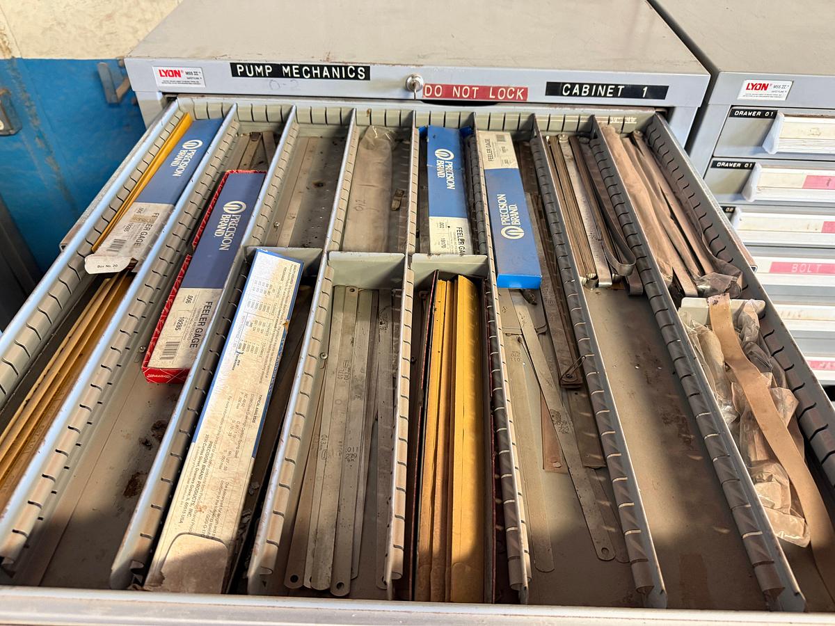 Used LYON MSS II 15-DRAWER ROLLING TOOL CABINET W/ MACHINE SHOP TOOLS