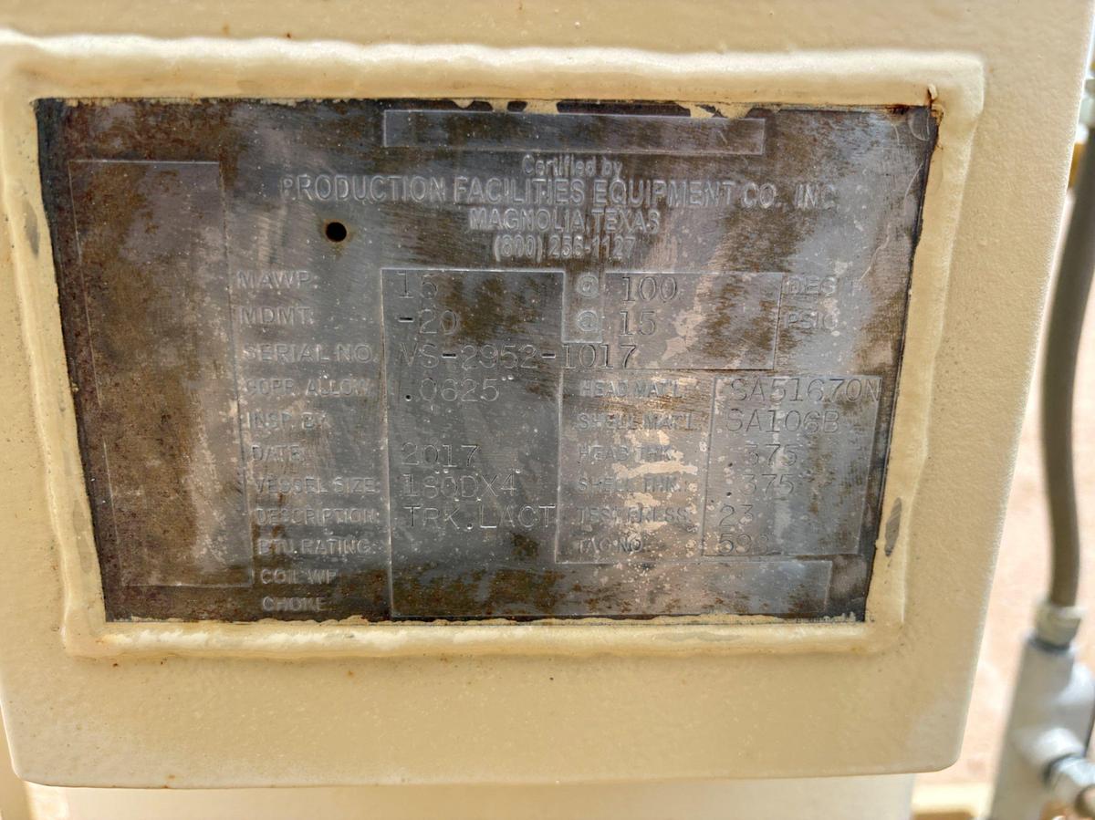 Used Production Facilities Equipment Co. LACT unit. Skidded