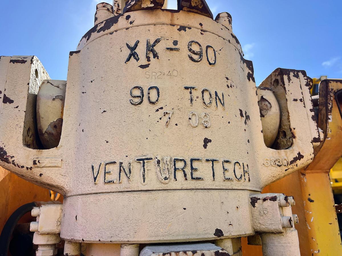 Used 2008 VENTURETECH XK-90 POWER SWIVEL MTD ON T/A GOOSENECK TRAILER