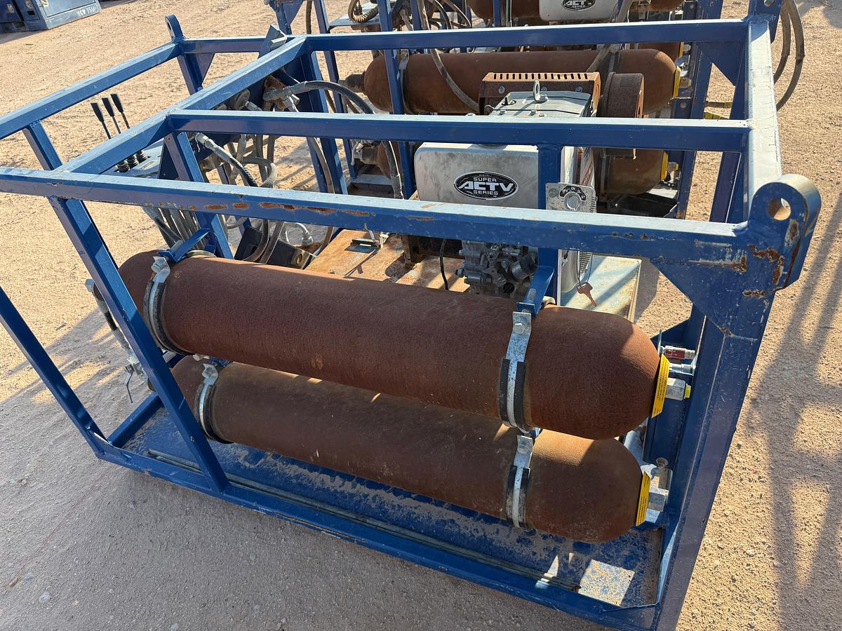 Used 3K WP 2-BOTTLE ACCUMULATOR NITROGEN BACKUP / TEST SKID P/B KUBOTA ACTV DIESEL ENGINE