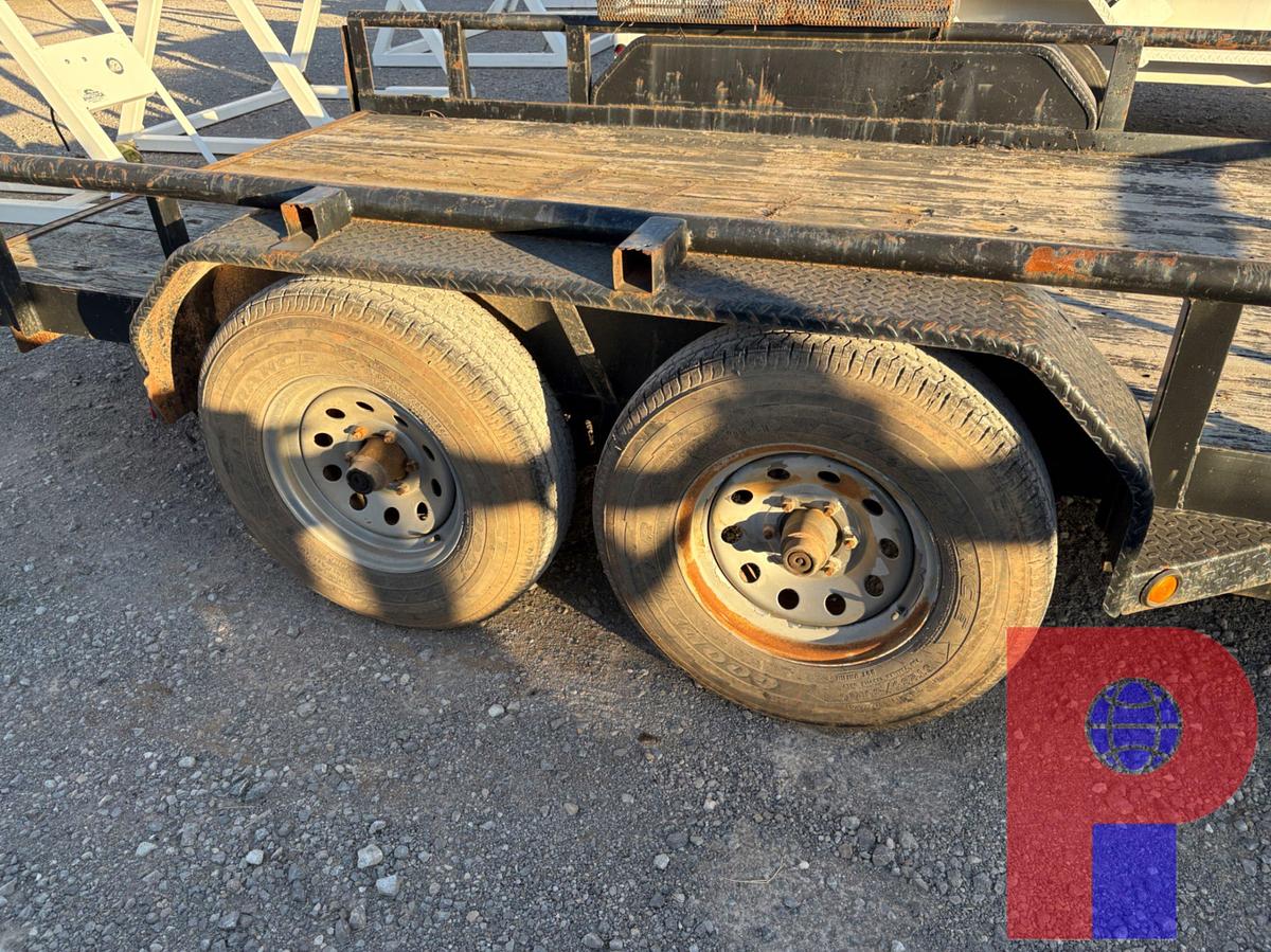 Used SHOPBUILT 16’ X 7’ T/A BUMPER PULL UTILITY TRAILER