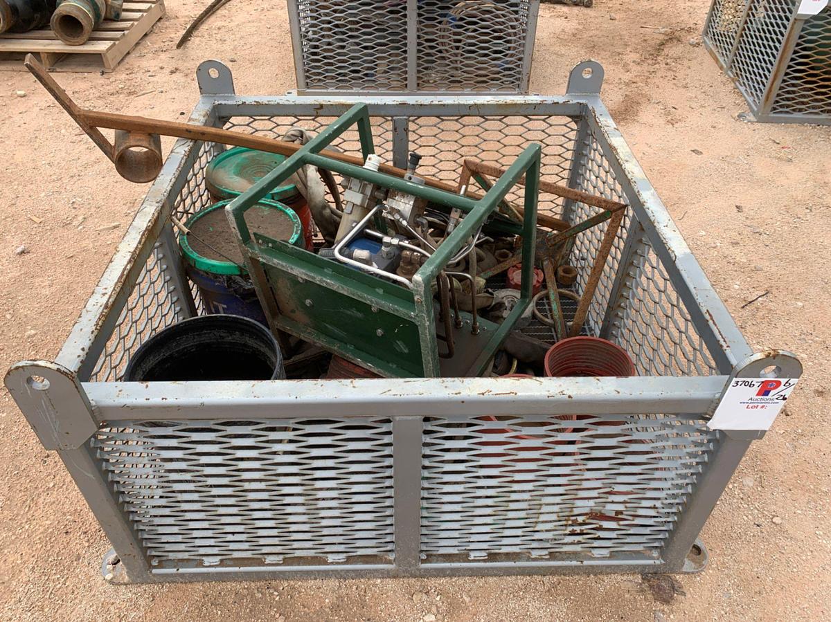 Used 4’ x 4’ x 2’ Metal Transport Bins w/ all it’s Contents