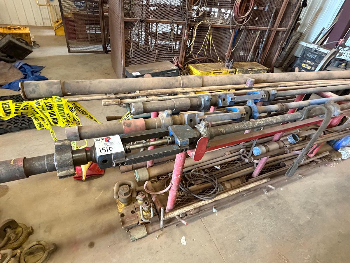 Used 7.5’ x 40” x 40” tool rack w/ Lubricators & Misc. Contents