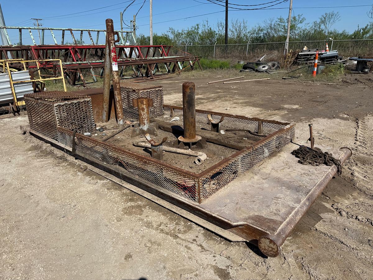 Used 16’L X 90”W TOOL & BLOWOUT PREVENTER TRANSPORT SKID W/ JUNK BASKETS