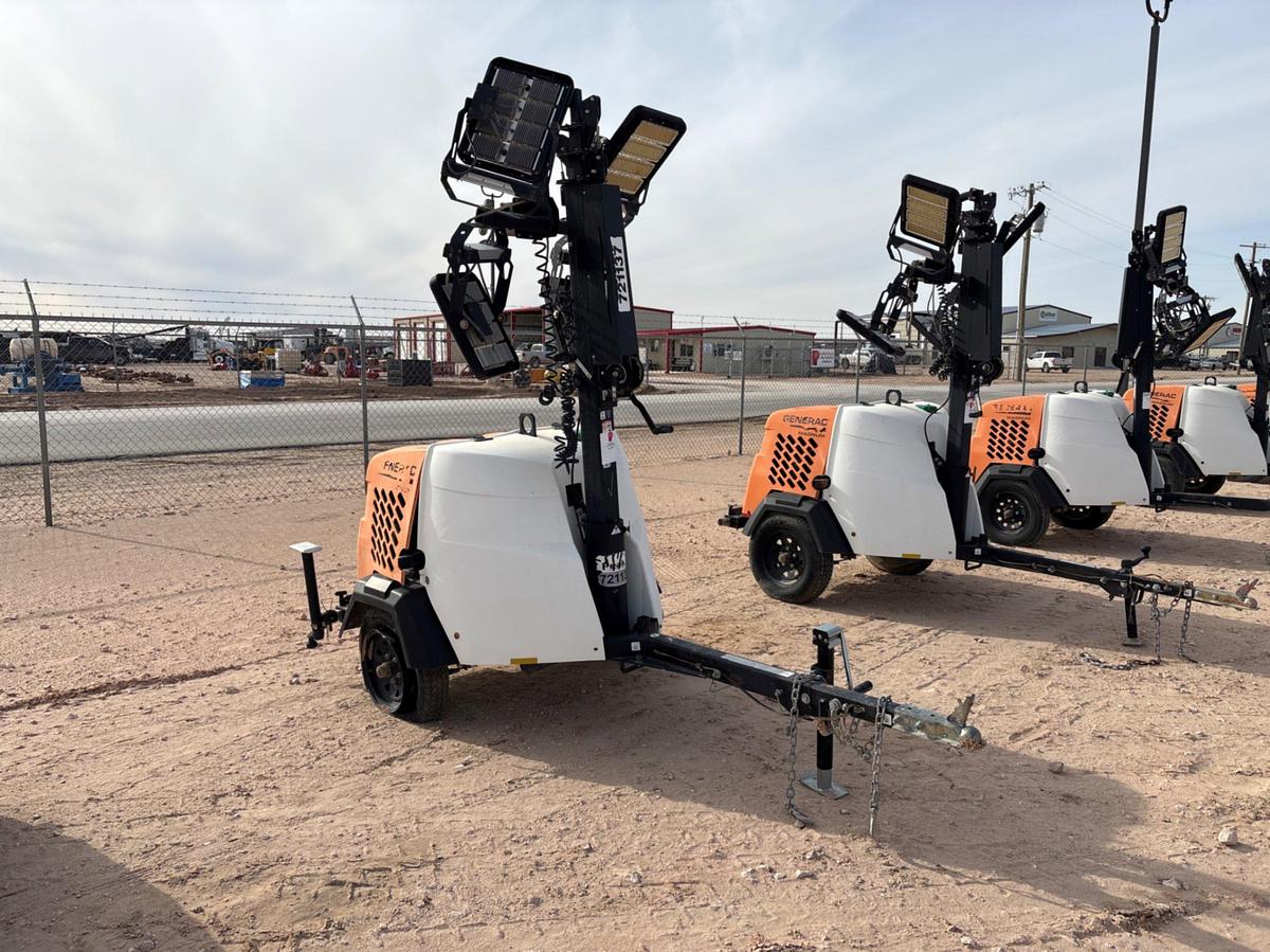 Used 2018 GENERAC  MLT6SMD 6KW S/A BUMPER PULL LED LIGHT TOWER