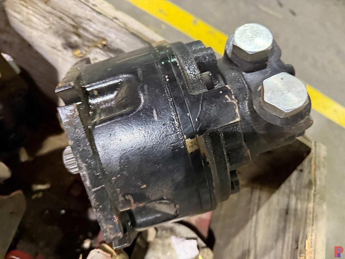 Used PALLET W/ COIL TUBING LINE METER HEAD, (9) HYD PUMP / MOTORS, (2) SMALL PLANETARIES