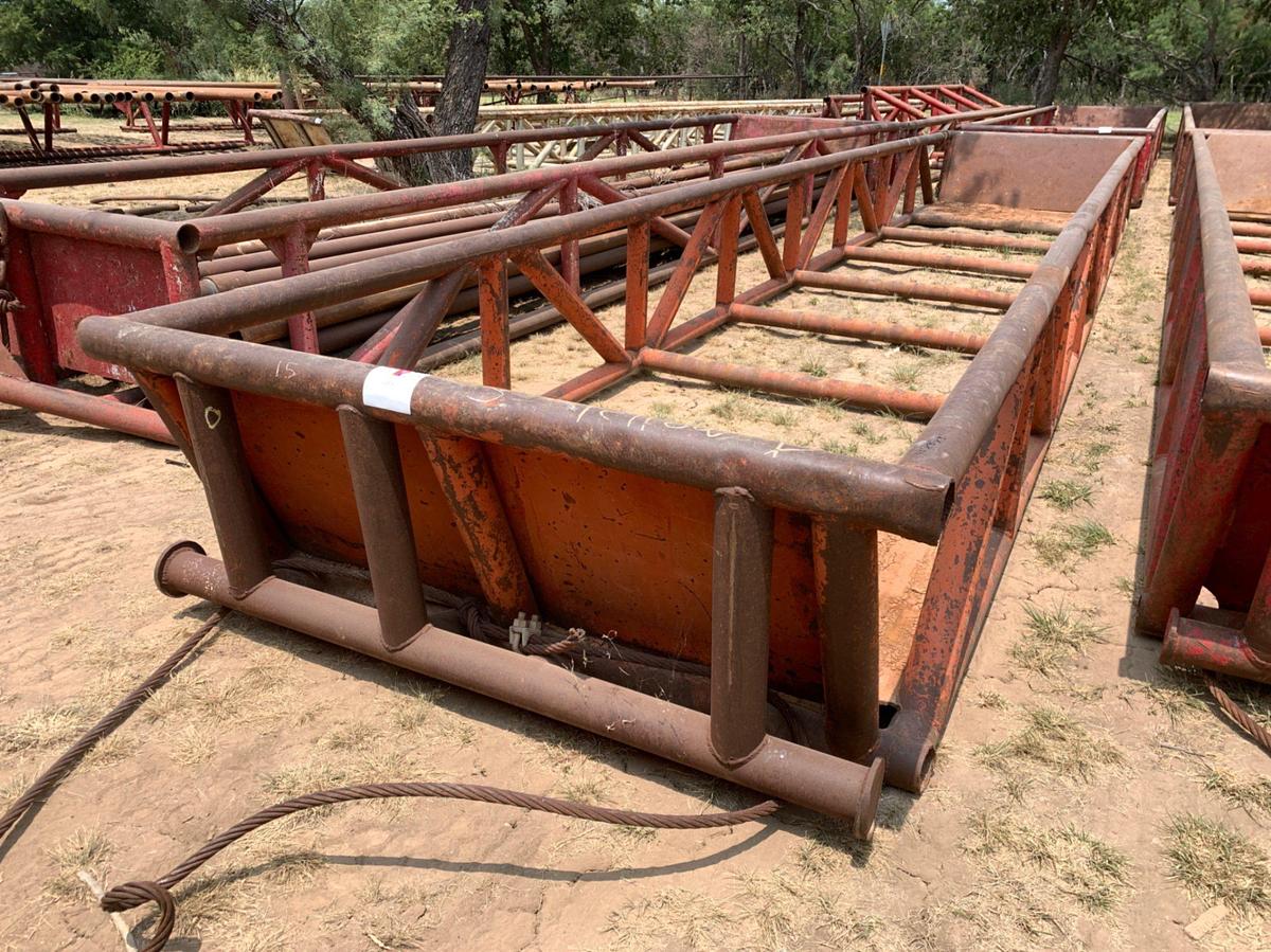 Used 40’ x 8’ x 3’ Skidded Pipe Tub