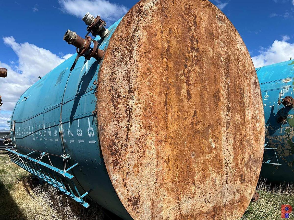 Used SKIDDED 12’DIAMETER X 20’H 400BBL VERTICAL STORAGE TANK