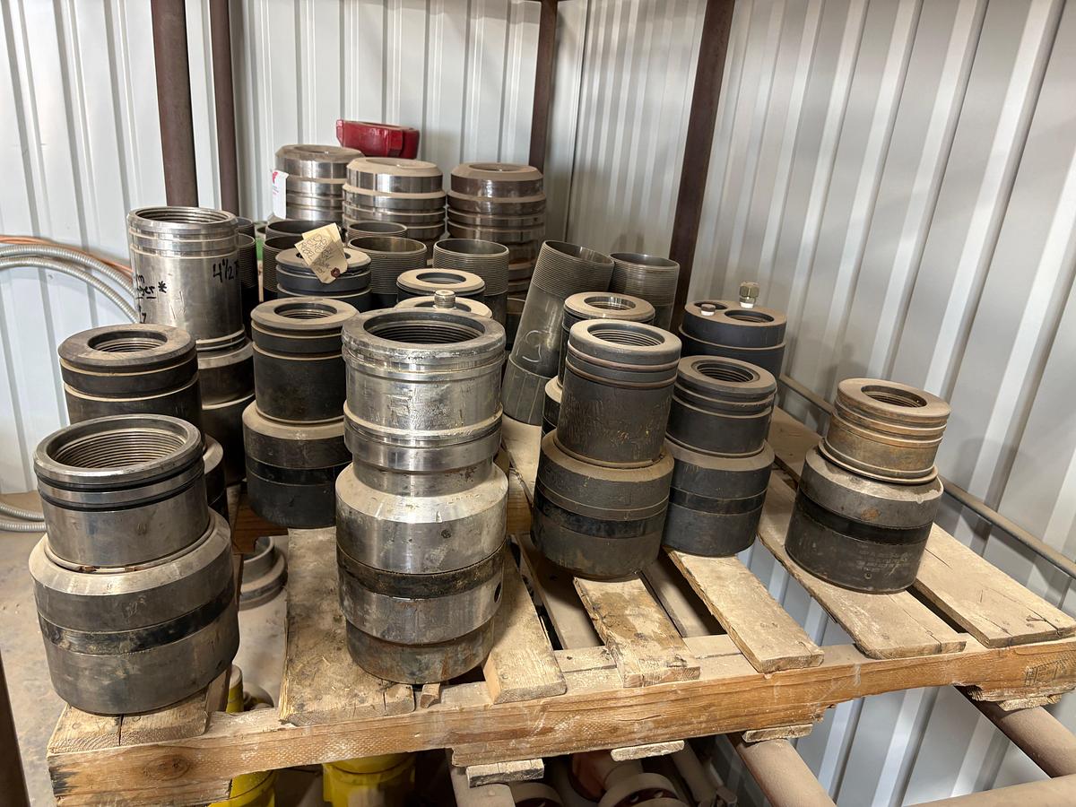 Used Pallet of assorted casing/tubing hangers & 4-1/4” to 5-1/2” pipe nipples