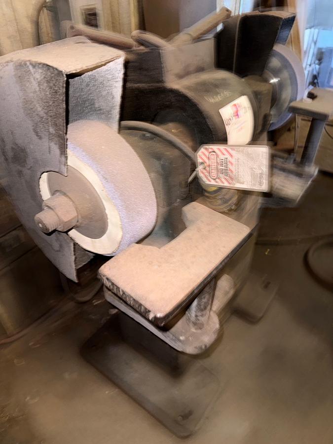 Used NORTH HAMPTON EMERY WHEEL CAME HD 12” DUAL STATIONARY GRINDER