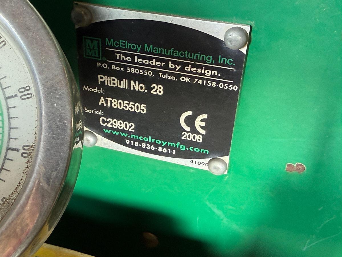 Used MCELROY PITBULL NO. 28 MODEL AT805505 ELECTRIC FUSION MACHINE