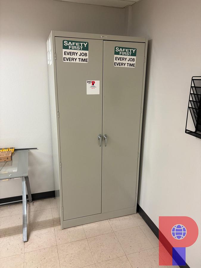 Used 3’ X 2’ X 6.5’ STORAGE CABINET W/ NEW & UNUSED SAFETY EQUIPMENT