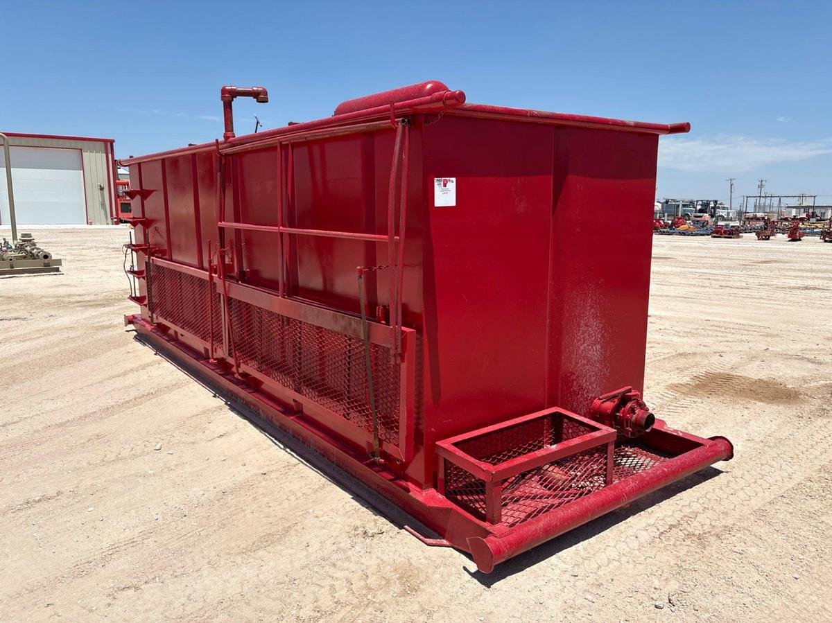 Used 18’ x 6’ x 6’ 2-compartment reverse pit, skidded