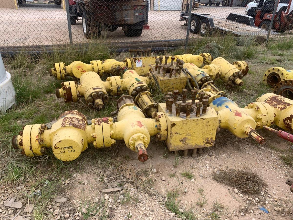 Used (8) 7” 10k Fluid Crosses w/(26) 4” 10k Gate Valves