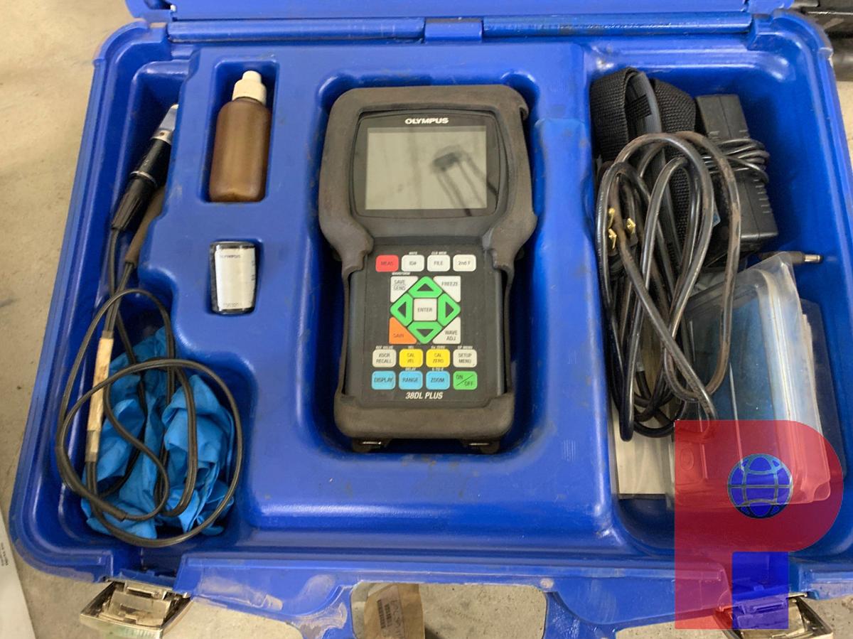 Used (4x$) OLYMPUS 38DL PLUS ULTRASONIC THICKNESS GAUGE & (1) DEWALT 12V MAX CORDLESS INSPECTION CAMERA