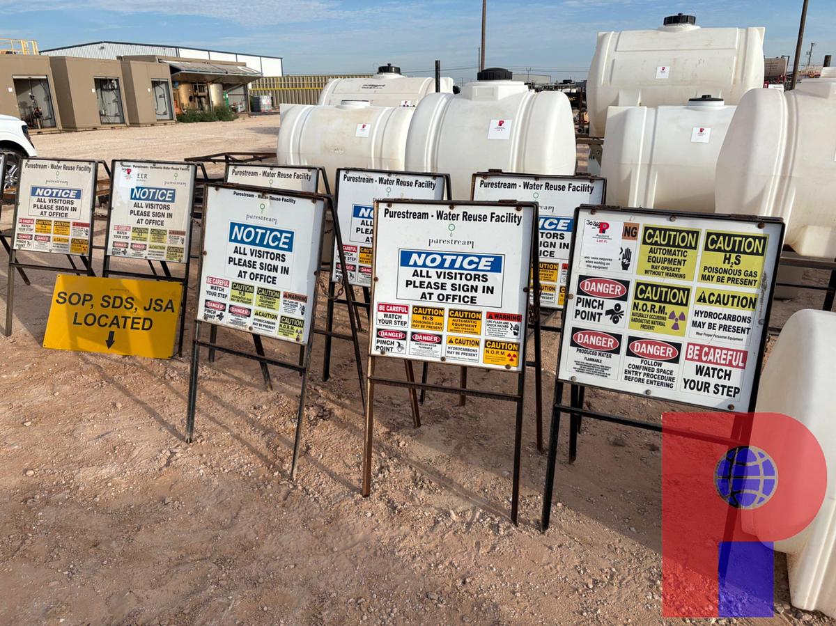Used (12) A-FRAME YARD SAFETY SIGNS