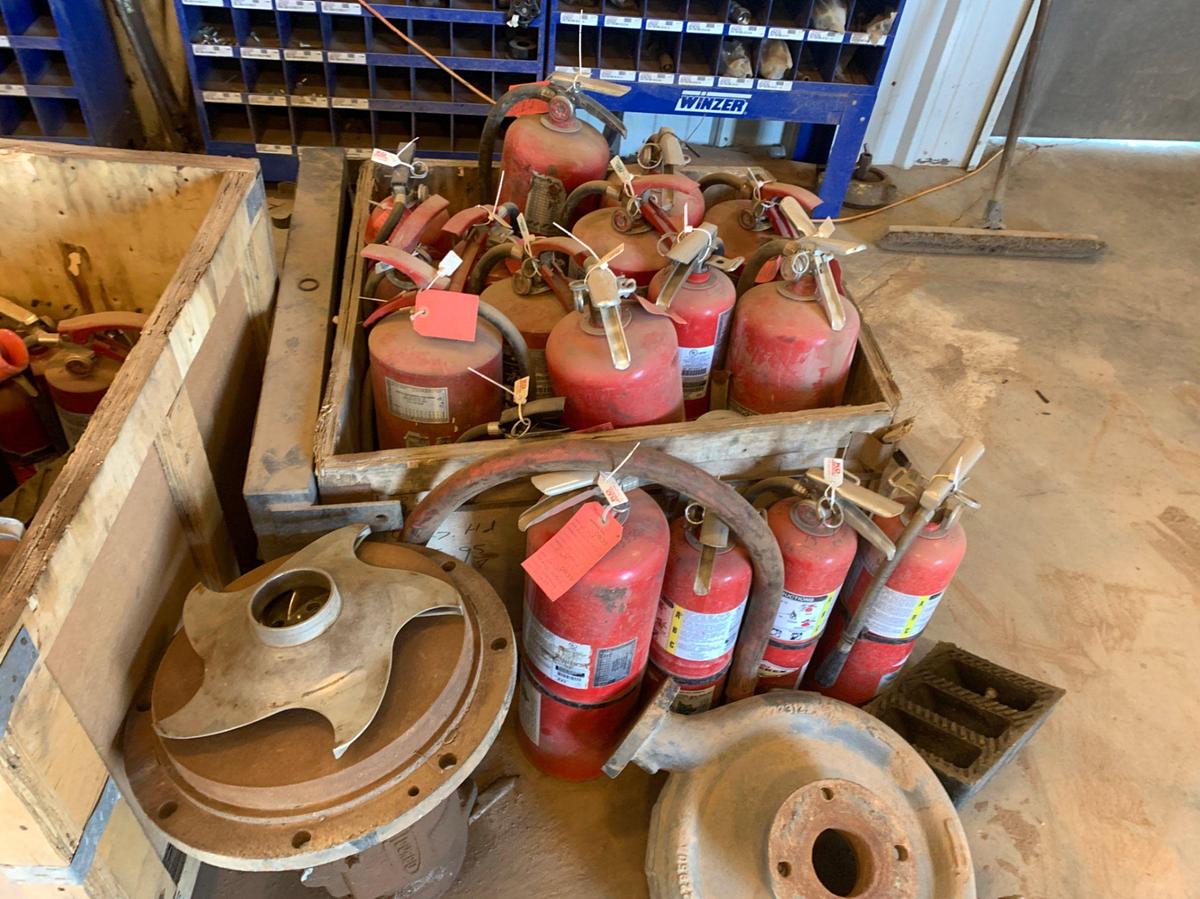 Used 2 Totes of Fire Extinguishers