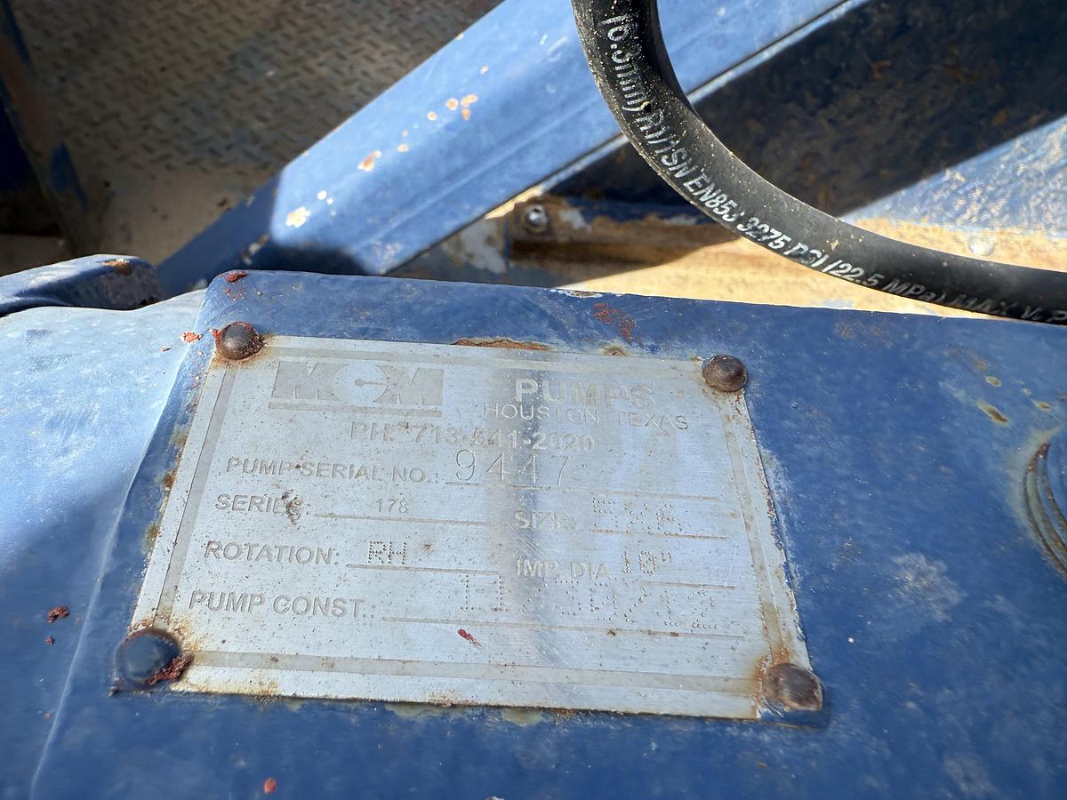 Used 2018 KERR T60 10K WP TRIPLEX WELL SERVICE PUMP P/B CATERPILLAR C18 630-HP, SKIDDED