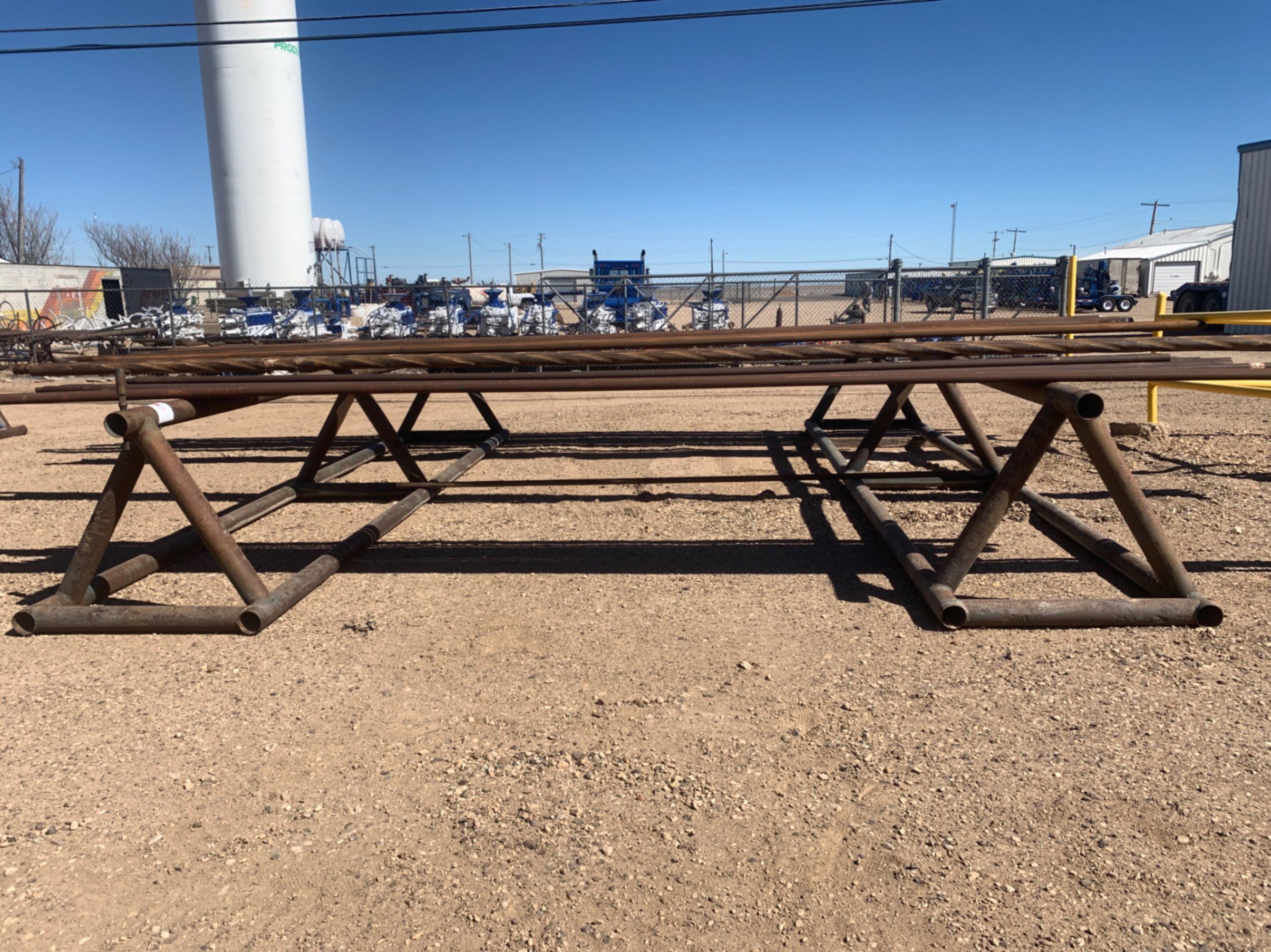 Used (2x$) 20’ x 40” x 4 1/2” Triangle Pipe Racks