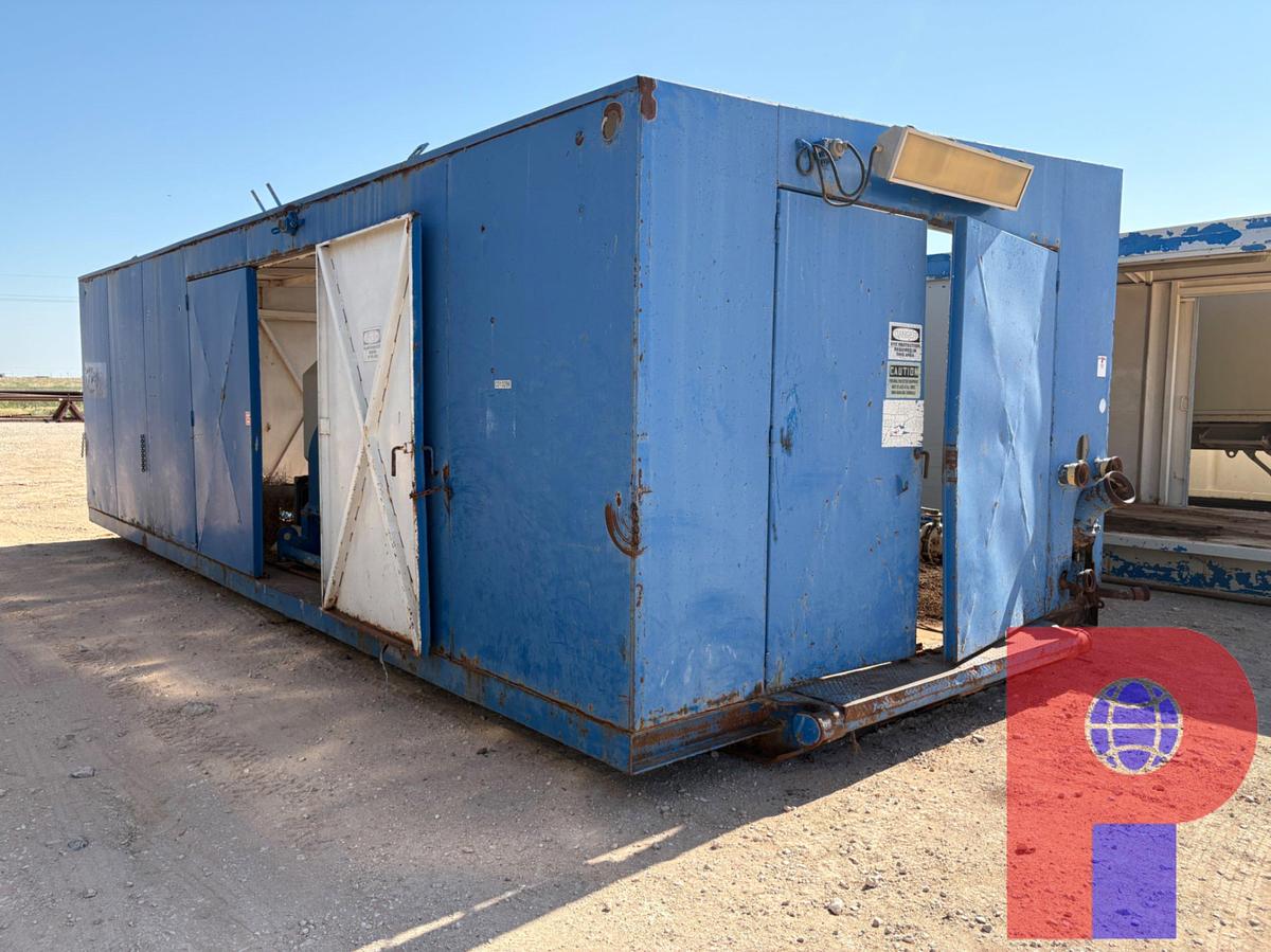 Used NATIONAL 7-P-50 POWER SLUSH TRIPLEX MUD PUMP MTD IN 32’ PUMP HOUSE