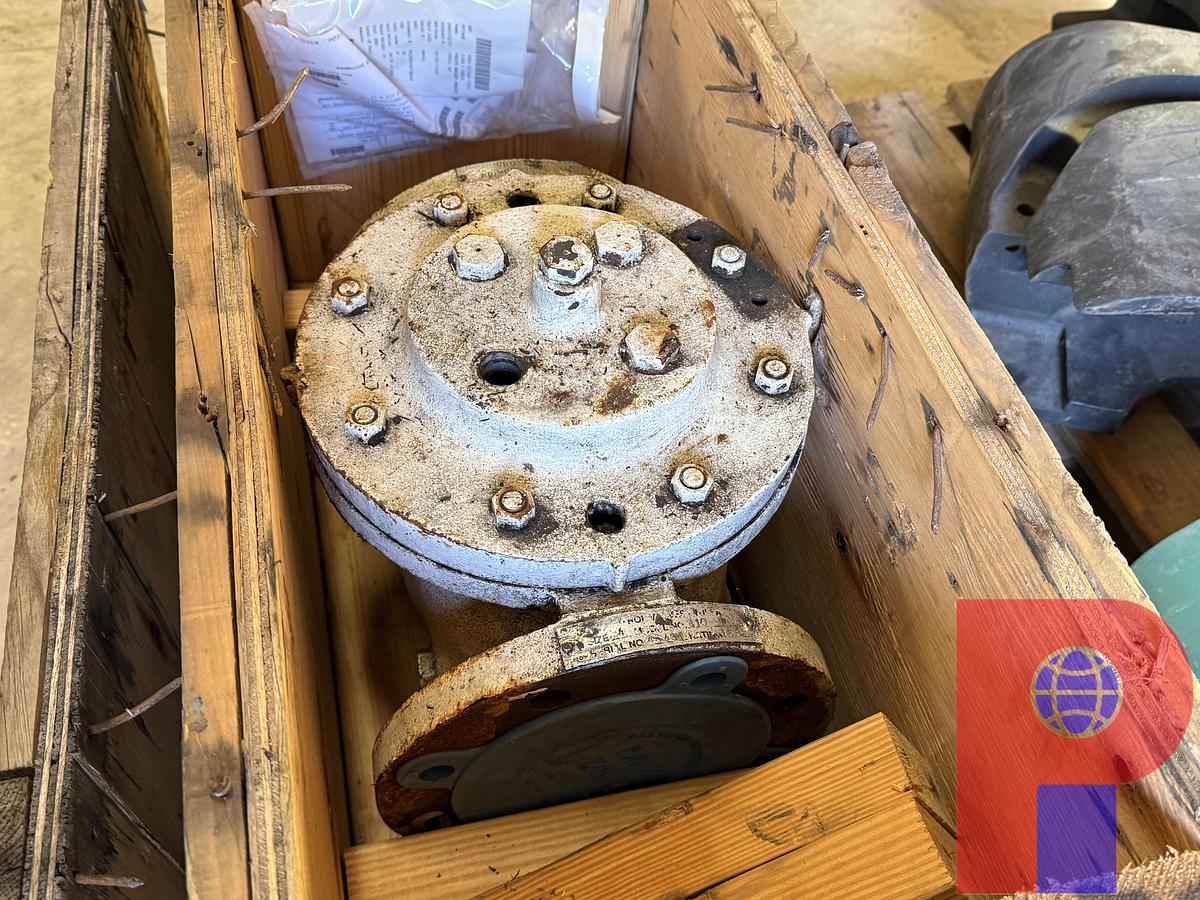 Used PALLET W/ 2-7/8” BOP RAMS, (2) FLOW VALVES, SUBS, & 4” RELIEF VALVE IN CRATE