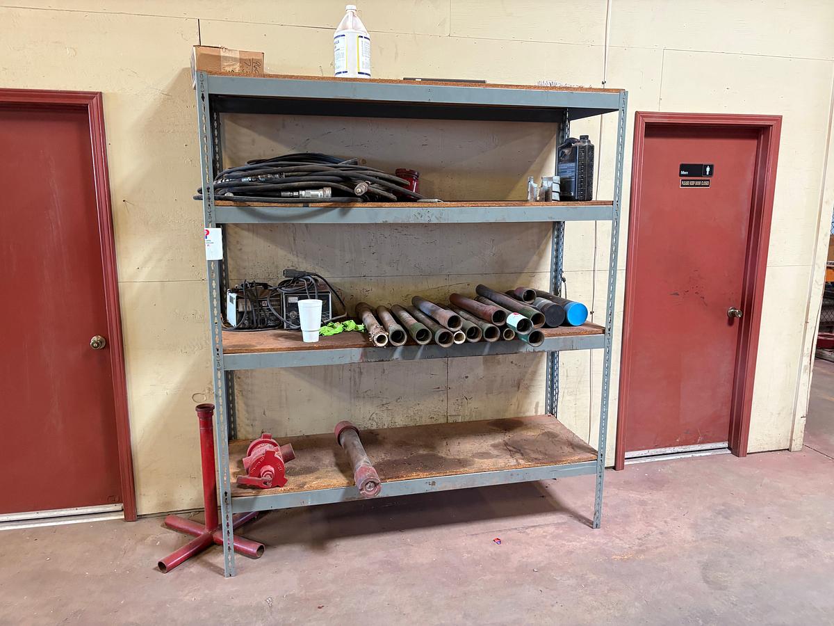 Used (6) sets of metal shelving