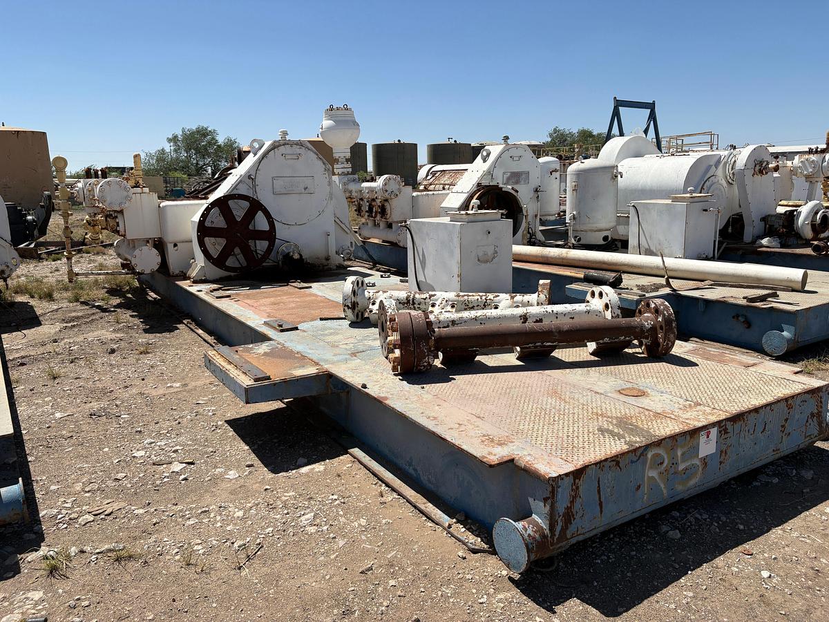 Used Gardner Denver pz9 triplex mud pump, mtd on 35’ x 12’ skid