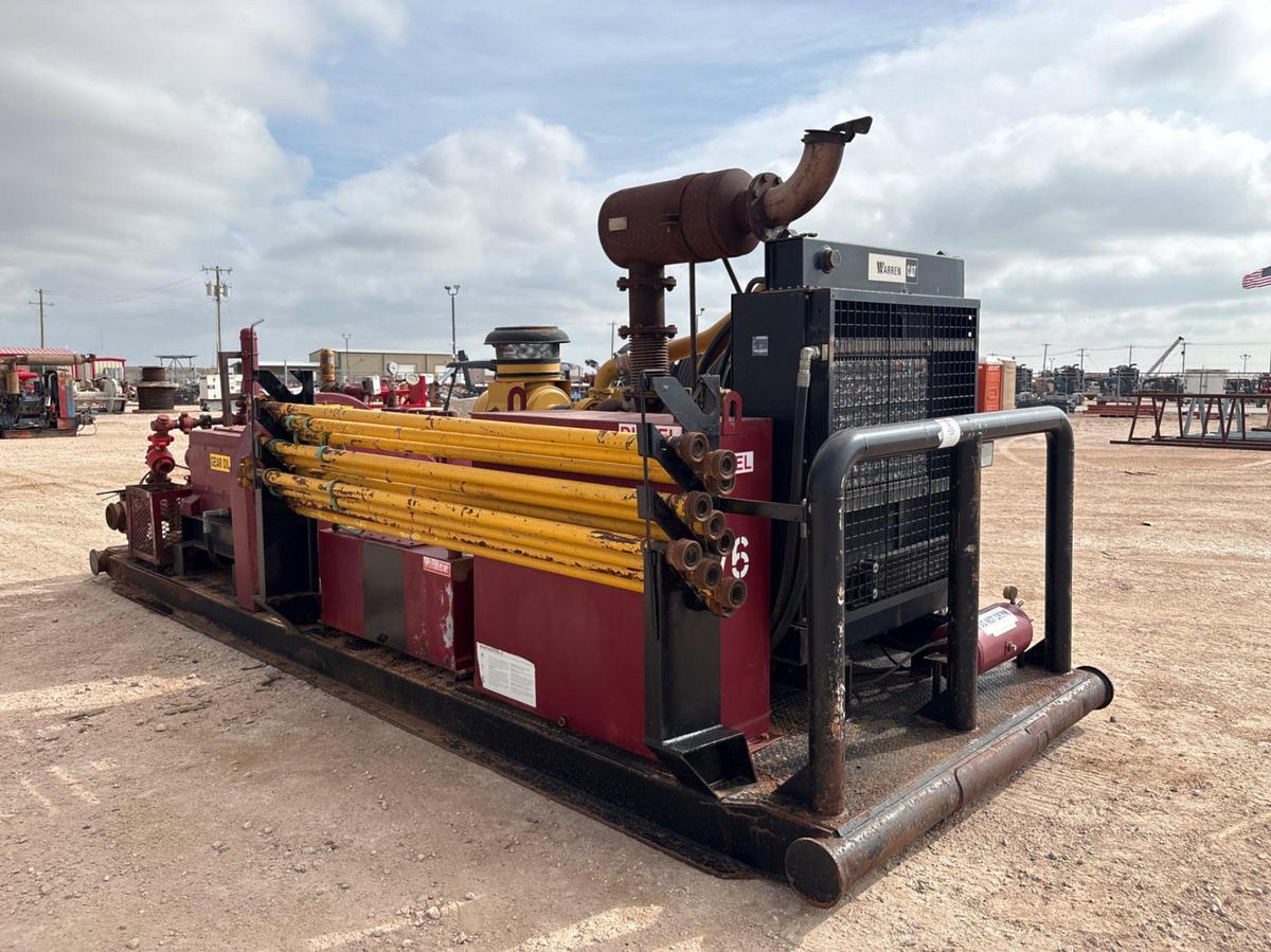 Used Harlow sammons HSJWS-5S Quintaplex pump, skidded