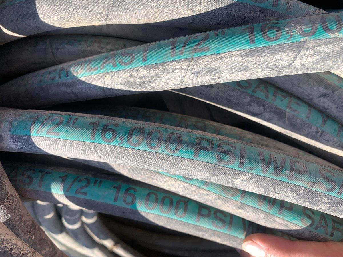 Used (2) Crates of 1/2in Hydraulic Hoses