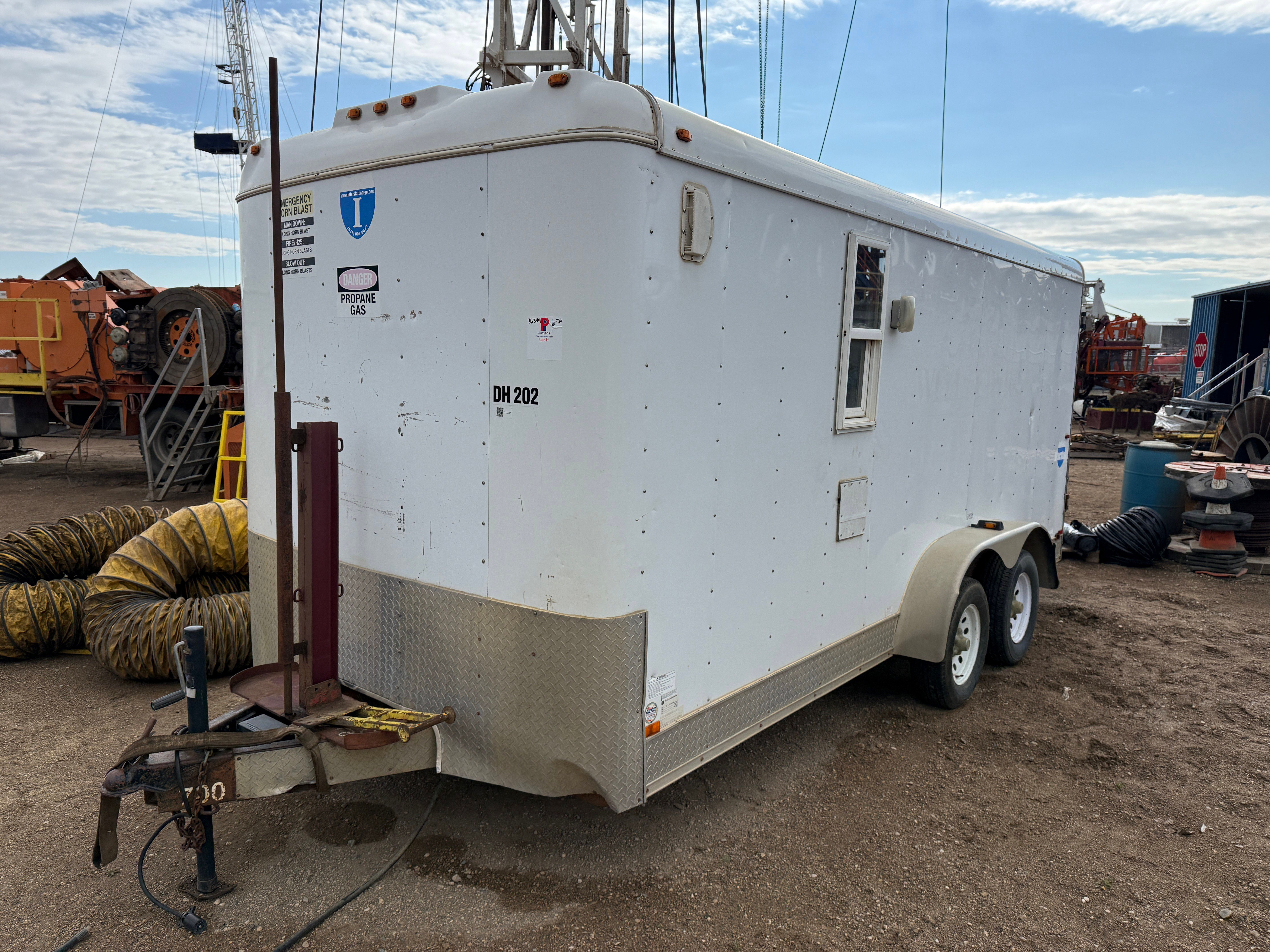Used 2008 INTERSTATE CARGO 16’ X 84” T/A BP DOGHOUSE TRAILER