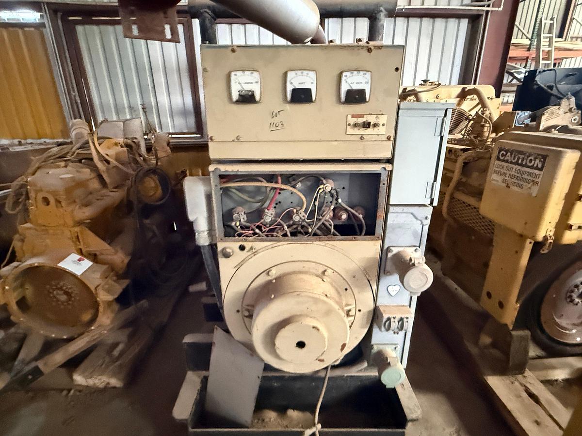 Used 75-KW 3-PHASE NATURAL GAS GENERATOR SET P/B CUMMINS N855G ENGINE