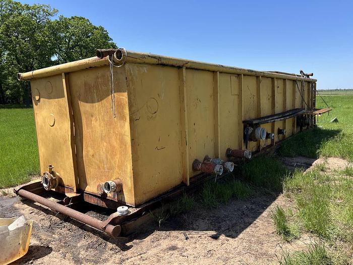 Used 78"T X 30'L X 7'5"W TWO COMPARTMENT OPEN TOP TANK