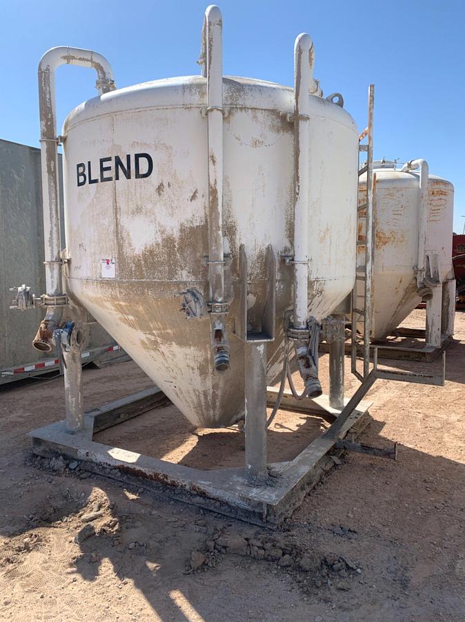 Used 10’ W x 9 L x 11 T Skidded Dry Bulk Storage Tank