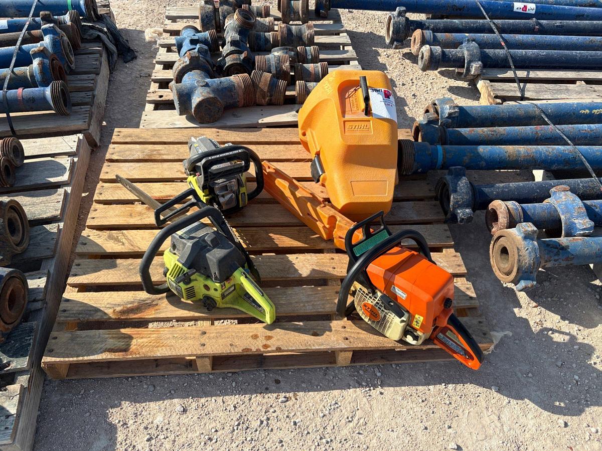 Used (3) gas powered chainsaws