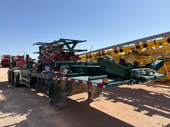 Used 2007 PEERLESS CH-42-3A 3-AXLE PUMP TRAILER CHASSIS W/ CUMMINS QSKTA50-CE DIESEL ENGINE
