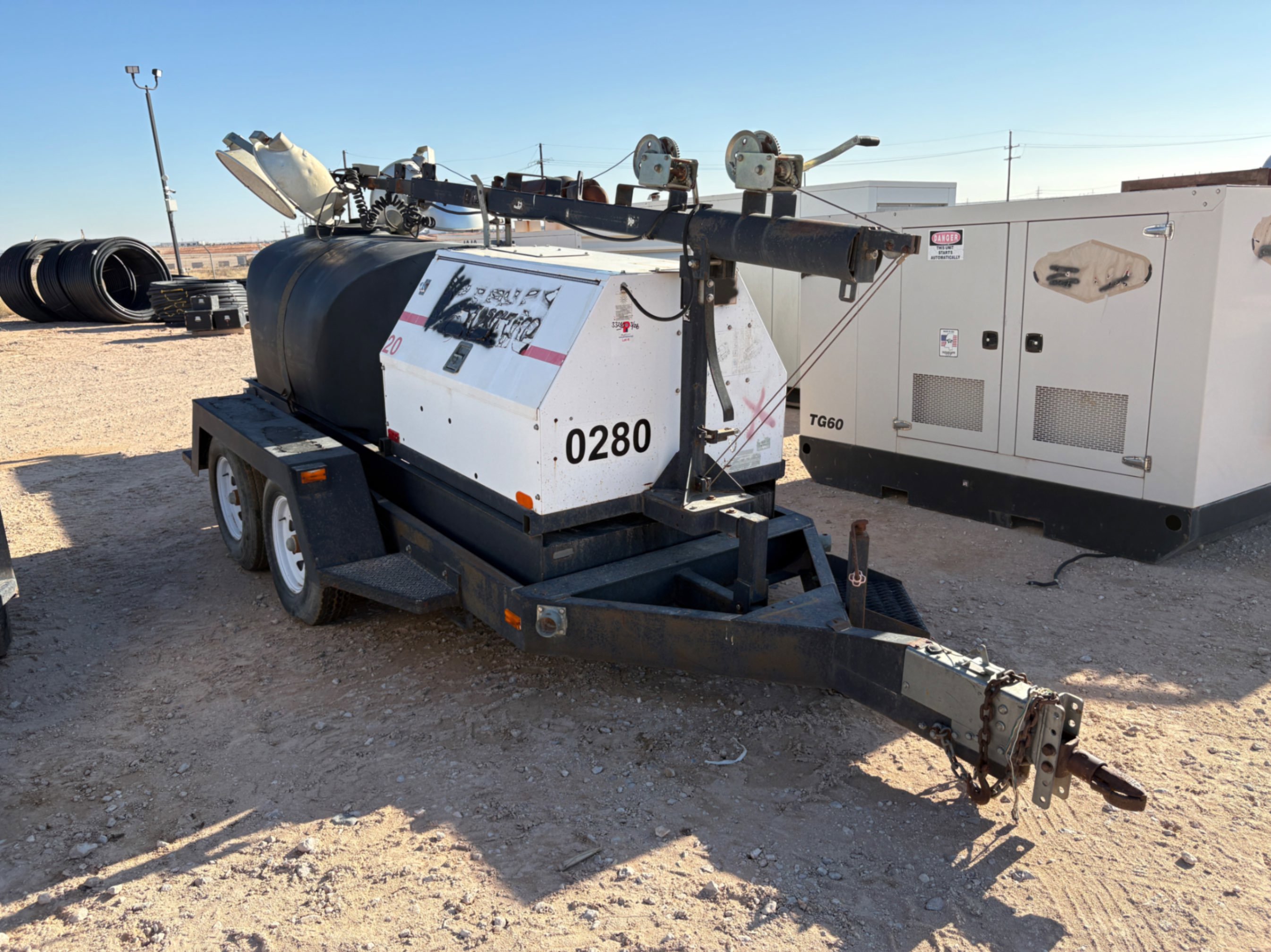 Used 2008 MAGNUM TRAILERS MLT4200 T/A BUMPER PULL 19KW LIGHT TOWER COMBO TRAILER