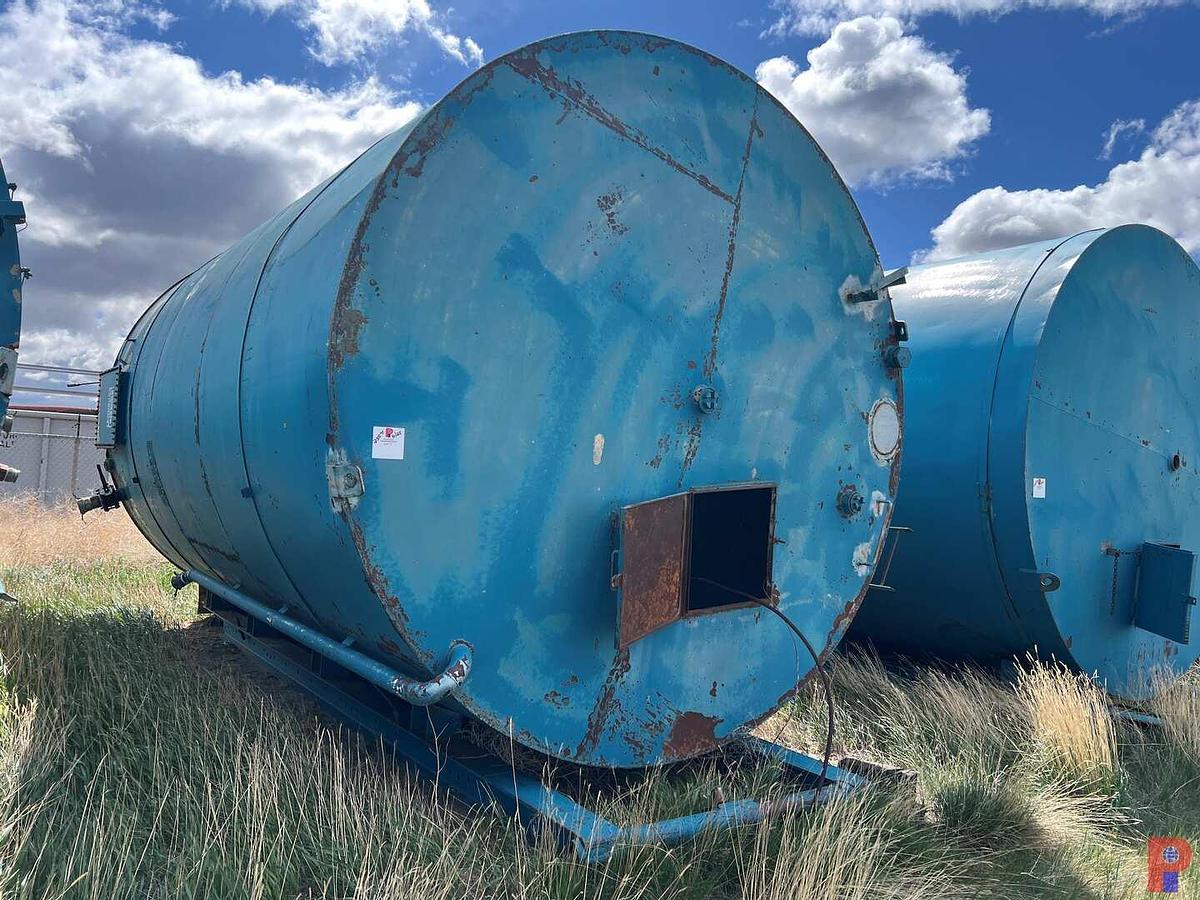 Used SKIDDED 12’DIAMETER X 20’H 400BBL VERTICAL STORAGE TANK