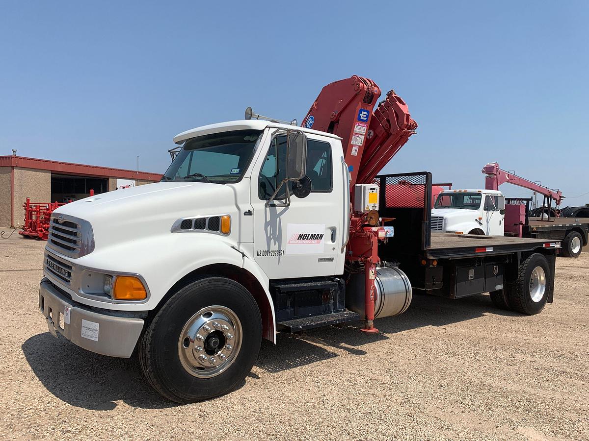 Used 2001 STERLING M7500 ACTERRA S/A DAYCAB KNUCKLE BOOM CRANE TRUCK