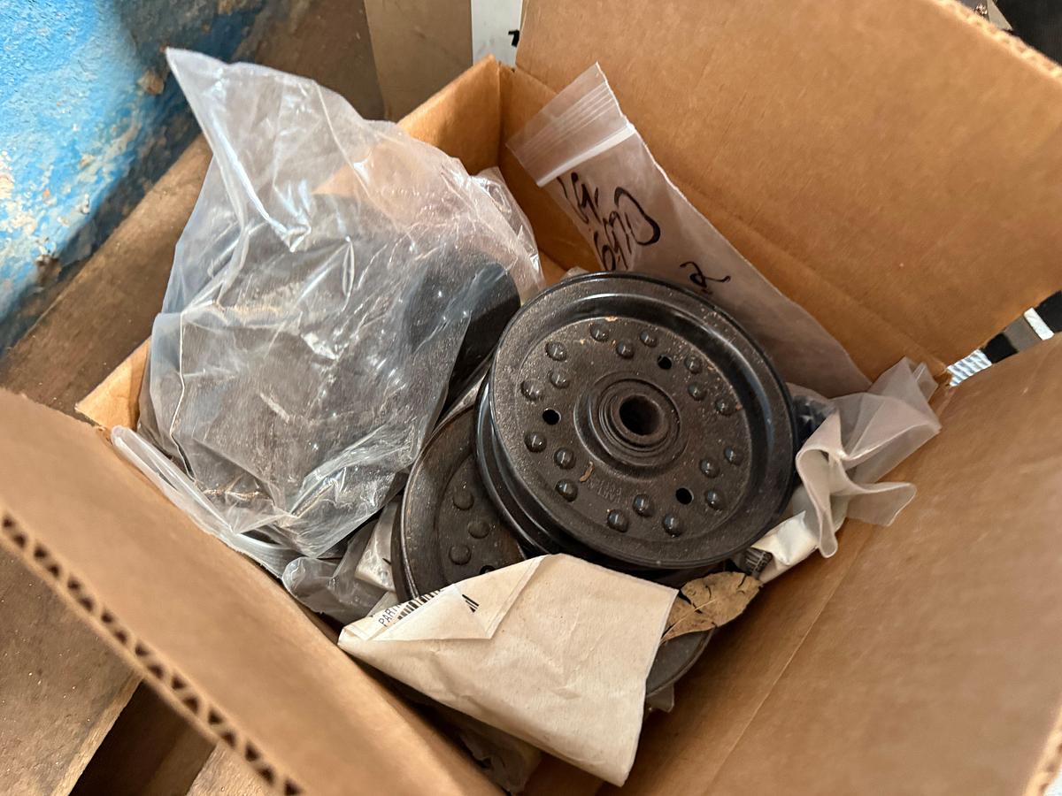 Used 2 PALLETS W/ MISC UNSUED TORO STARTER , POWER STEERING PUMP, BOX OF WELDCRAFT UNUSED PARTS, BOX OF BRGS. & SEALS