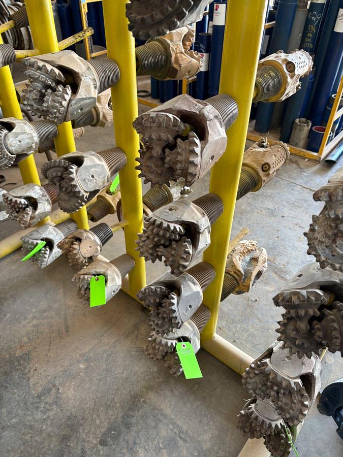 Used (7x$) tricone drill bits, 4-3/4” to 6-1/8”