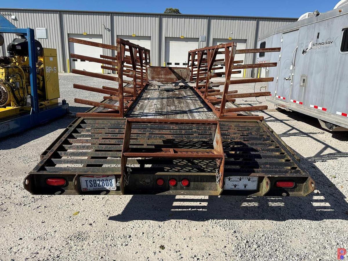 Used 2000 TOP BRAND INC 24’ FLATBED 3-AXLE PINTLE HITCH TRAILER
