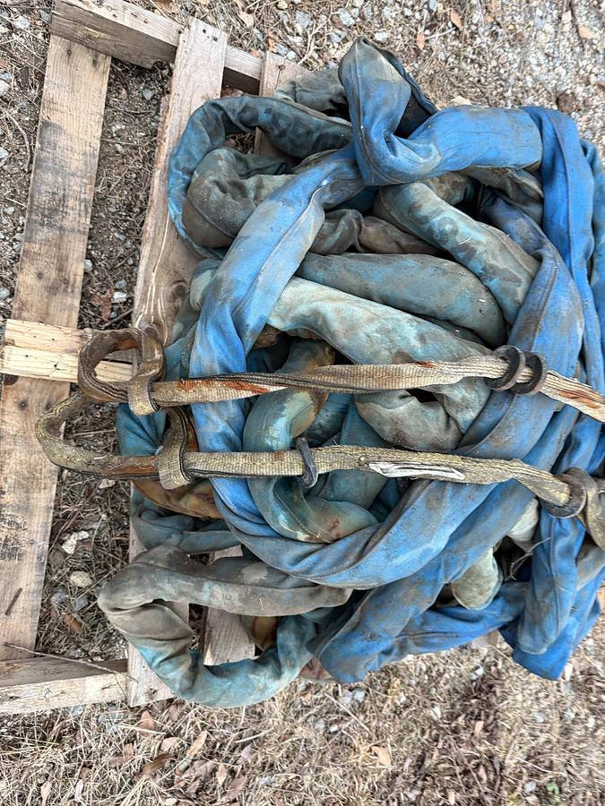 Used (3) PALLETS (50+) VARIOUS SIZE FLOW LINE SAFETY RESTRAINTS