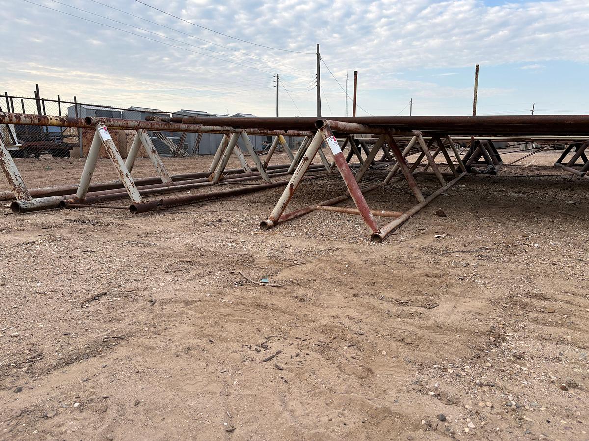 Used (3x$) (2) 25’ x 36” & (1) 30’ x 36” triangle pipe racks