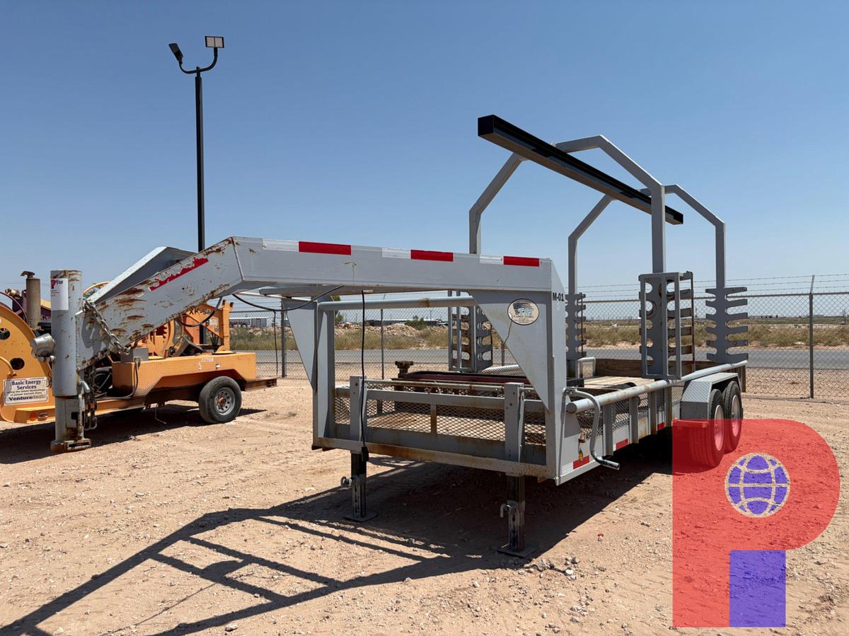 Used 2022 TSI FLOW PRODUCTS 20’ X 7’ T/A GOOSENECK MONORAIL TRAILER