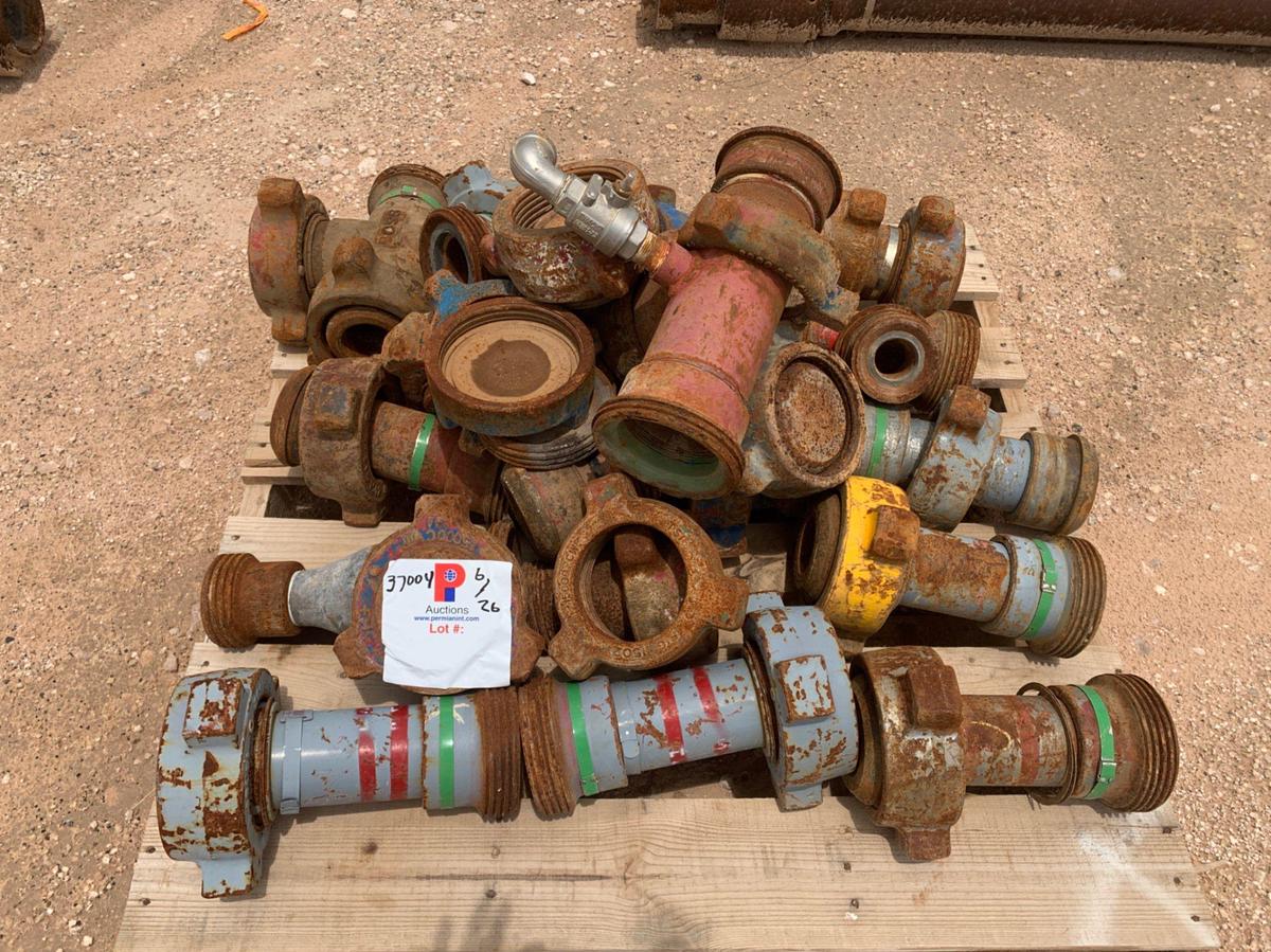 Used Pallet of 3” 1502 Pups and Hammer Unions
