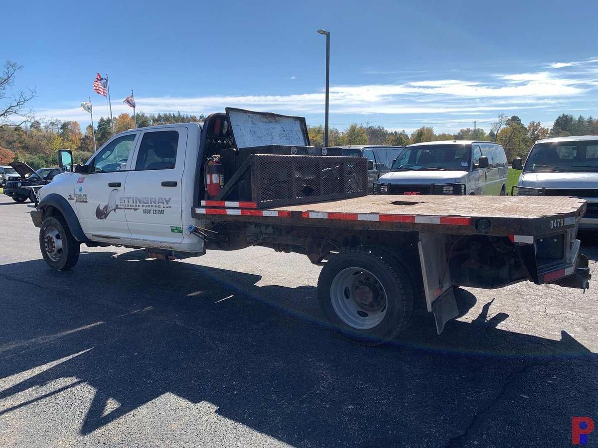 Used 2014 RAM 5500 HD 4X4 CREW CAB 8’ FLATBED TRUCK