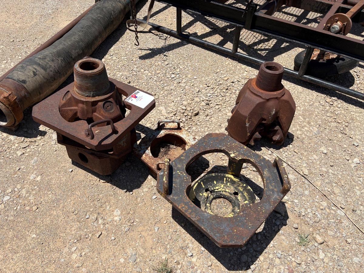 Used (2) tricone drill bits & (3) assorted bit breakers
