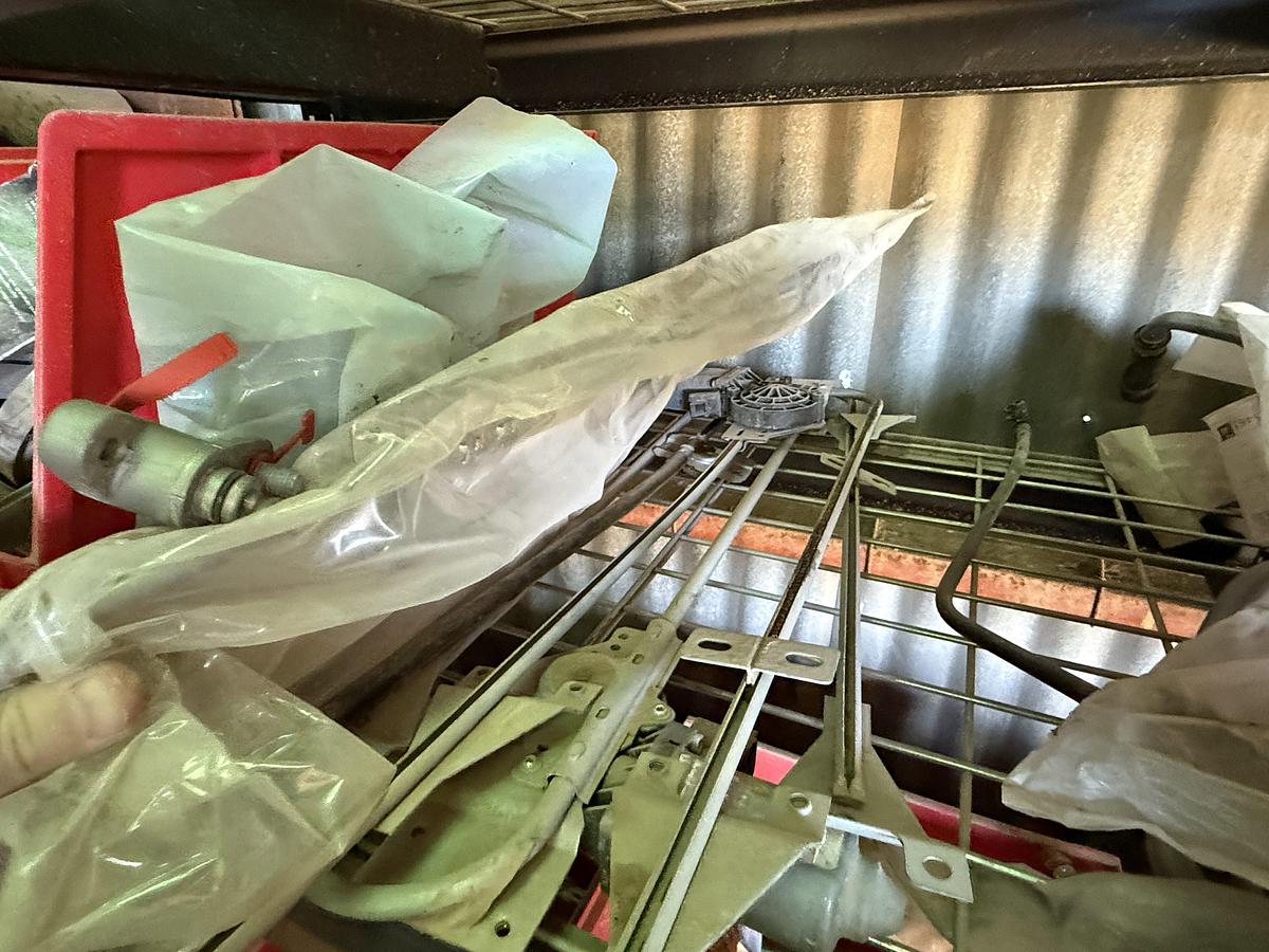 Used (1) 112-BIN BOLT BIN, (1) 77”L X 24”W X 78”H 4-SHELF RACK, (10) DURHAM SLIDE-OUT COMP. BOXES, ALL W/ TRUCK PARTS & RELATED