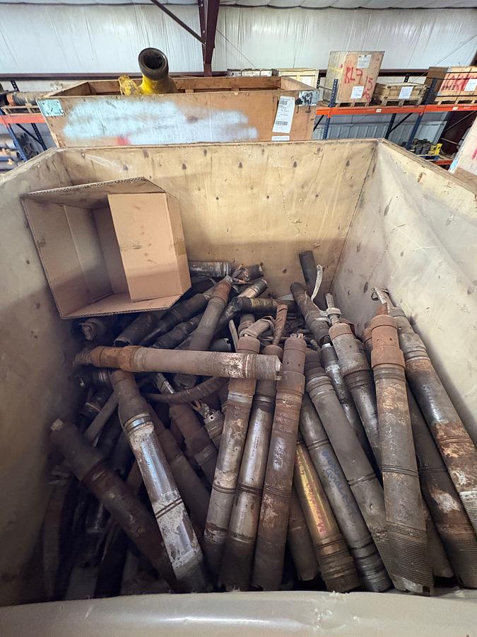 Used Contents of (3 shelves) w/ (20) assorted spools, DSAs & box of esp flange connectors